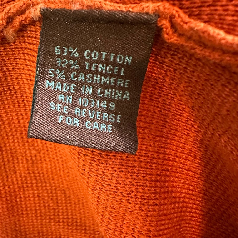 Shae Women’s Sweater Dress Cowl Neck Rust Front Pockets Size M - Picture 11 of 11